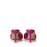 Mules Hangisimu in raso con cristalli<BR/> 9XX0723 5275 MANOLO BLAHNIK 