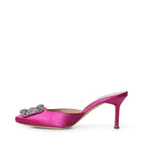 Mules Hangisimu in raso con cristalli<BR/> 9XX0723 5275 MANOLO BLAHNIK 
