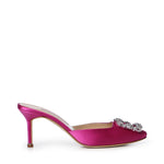 Mules Hangisimu in raso con cristalli<BR/> 9XX0723 5275 MANOLO BLAHNIK 