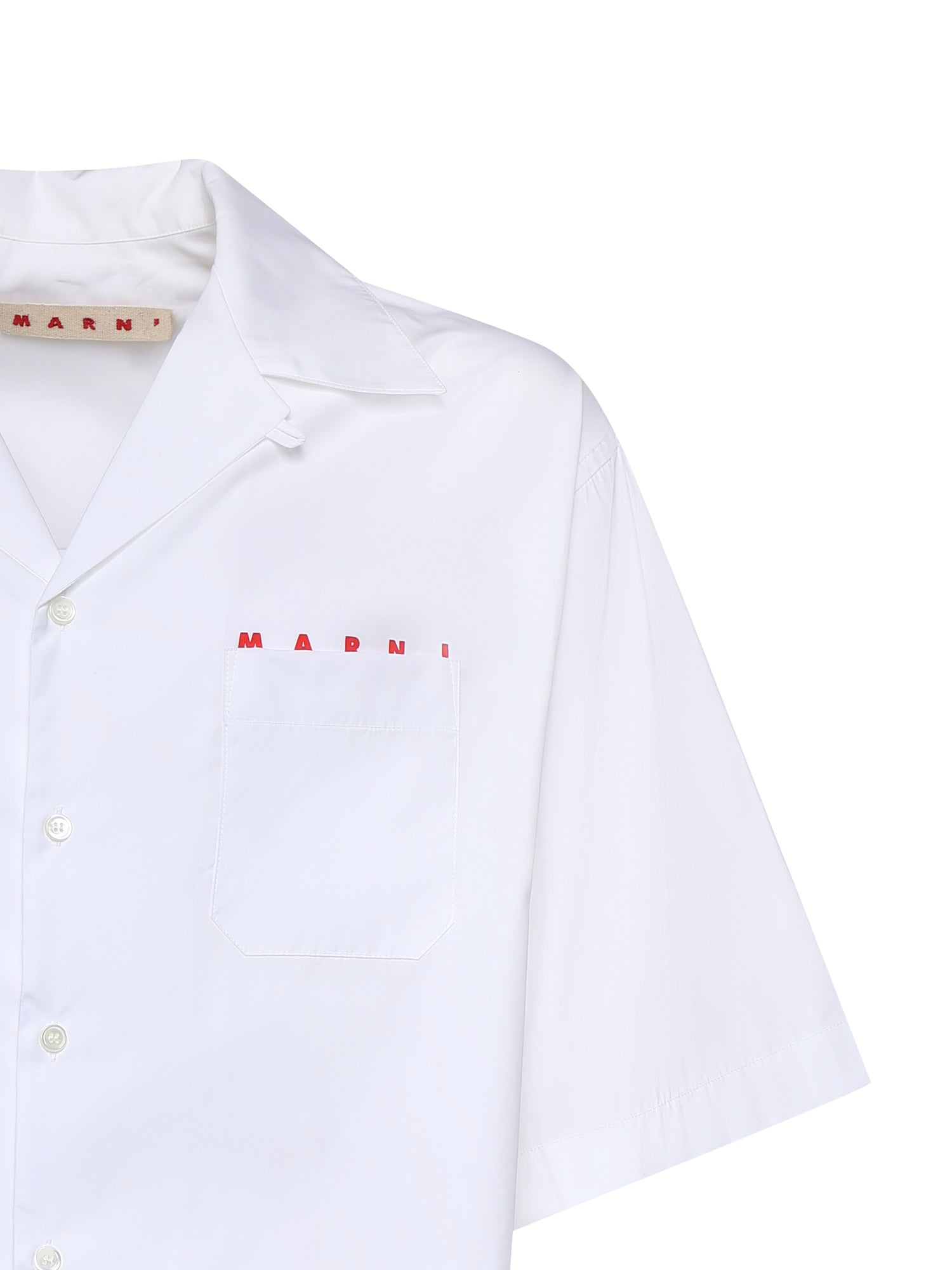Camicia in cotone con logo CUMU0213PP USCT88LRW01 MARNI 