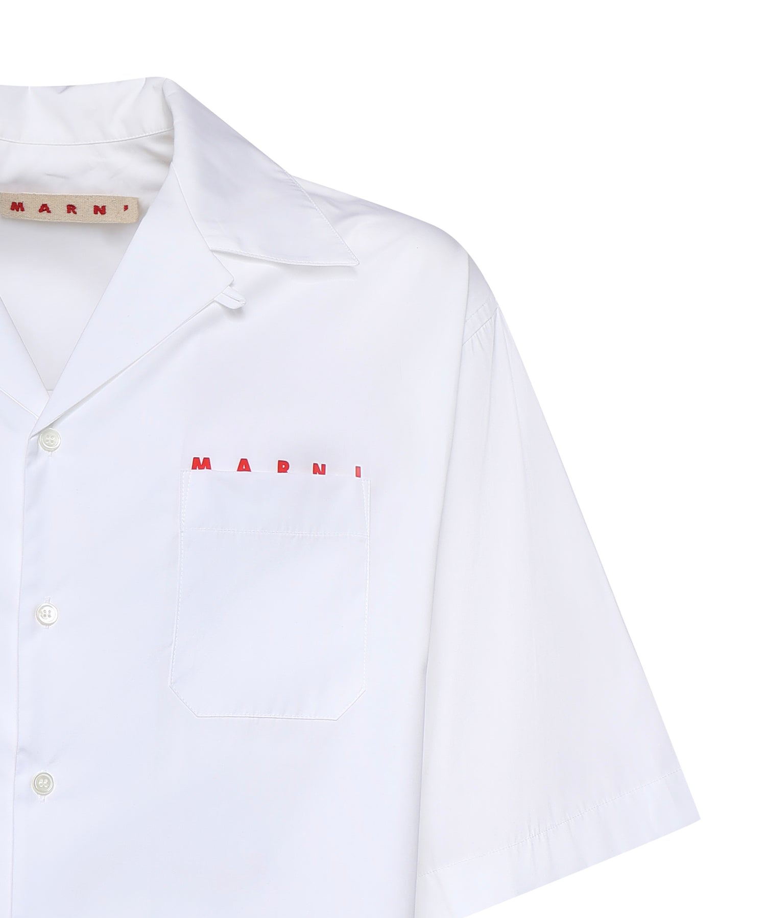 Camicia in cotone con logo CUMU0213PP USCT88LRW01 MARNI 