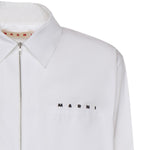 Camicia con zip in popeline di cotone CUMU0297P0 USCT88LOW01 MARNI 