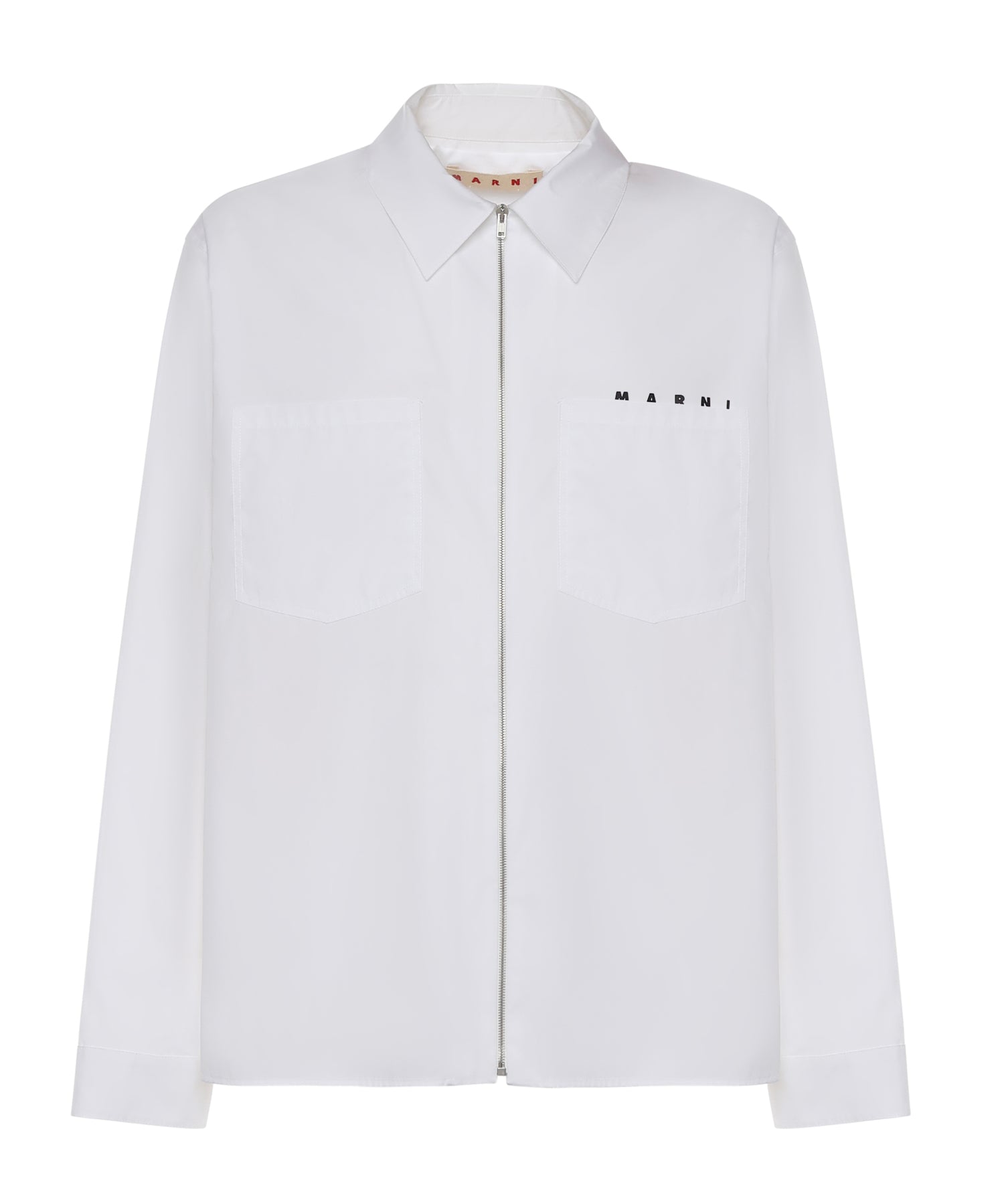 Camicia con zip in popeline di cotone CUMU0297P0 USCT88LOW01 MARNI 