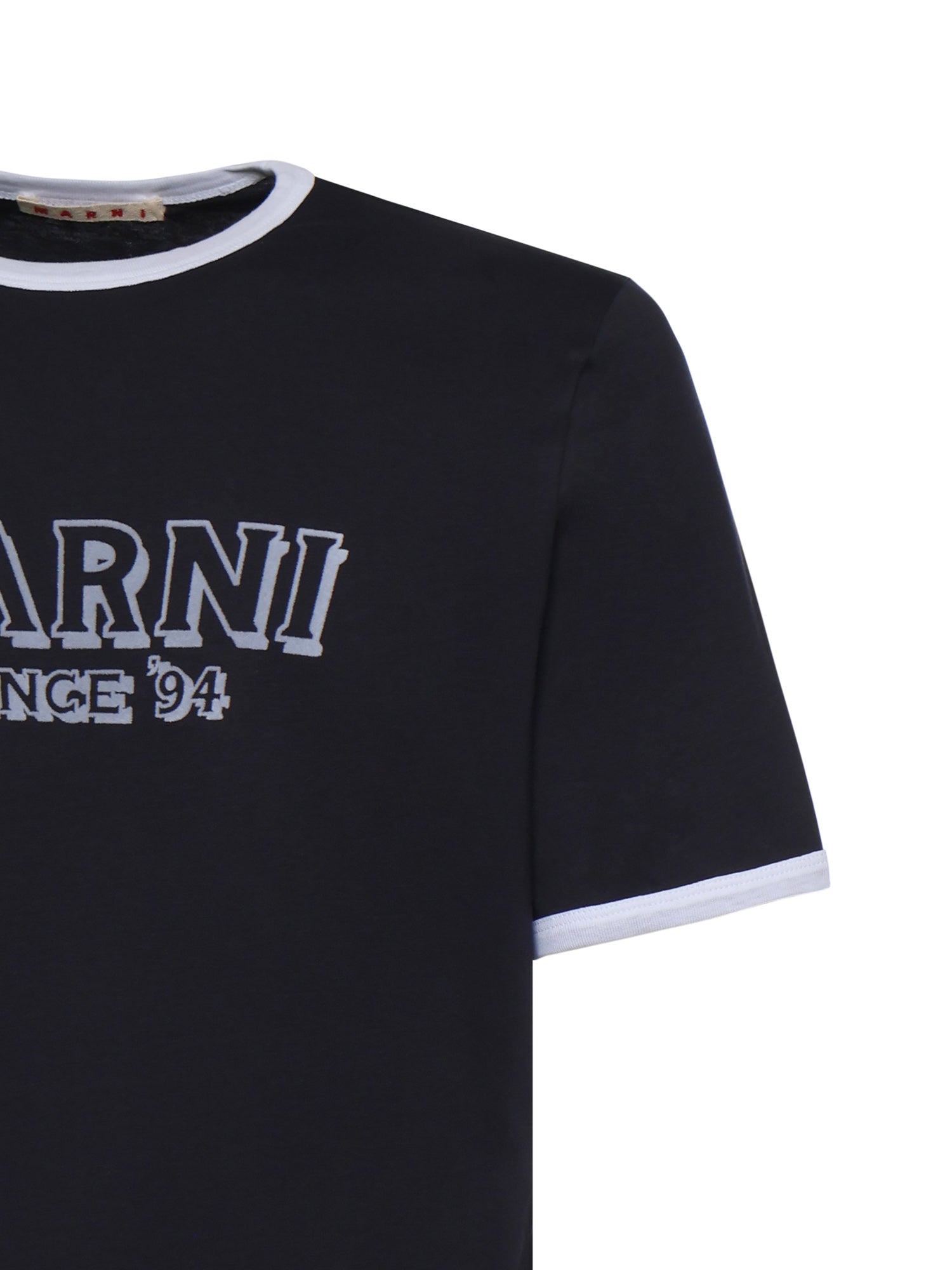T-shirt in cotone con logo HUMU0198MP USCY91LOB99 MARNI 