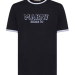 T-shirt in cotone con logo HUMU0198MP USCY91LOB99 MARNI 