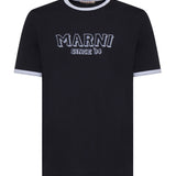 T-shirt in cotone con logo HUMU0198MP USCY91LOB99 MARNI 