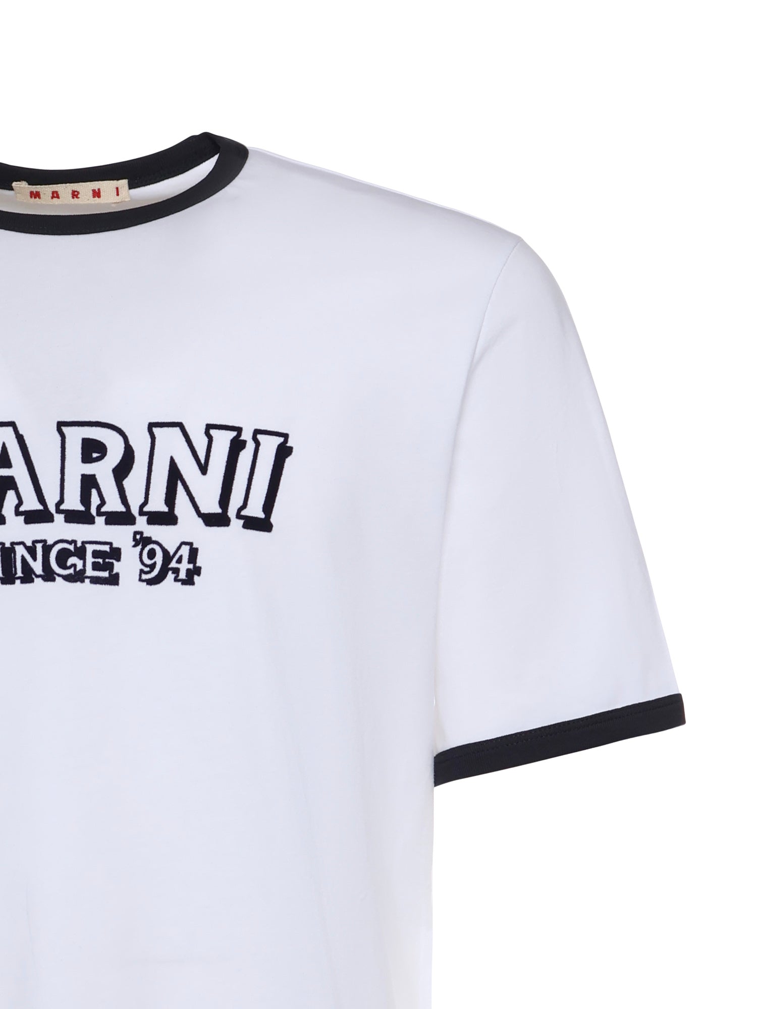 T-shirt in cotone con logo HUMU0198MP USCY91LOW01 MARNI 