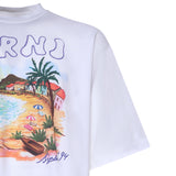 T-shirt in cotone con stampa Marni Beach HUMU02234P USCZ06PRW01 MARNI 