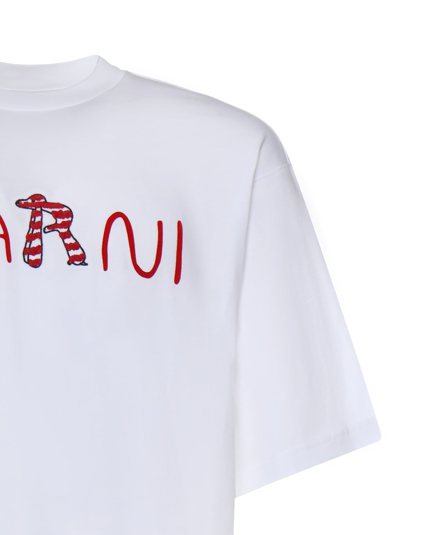 T-shirt in cotone con logo HUMU0223S2 USCY86LOW01 MARNI 