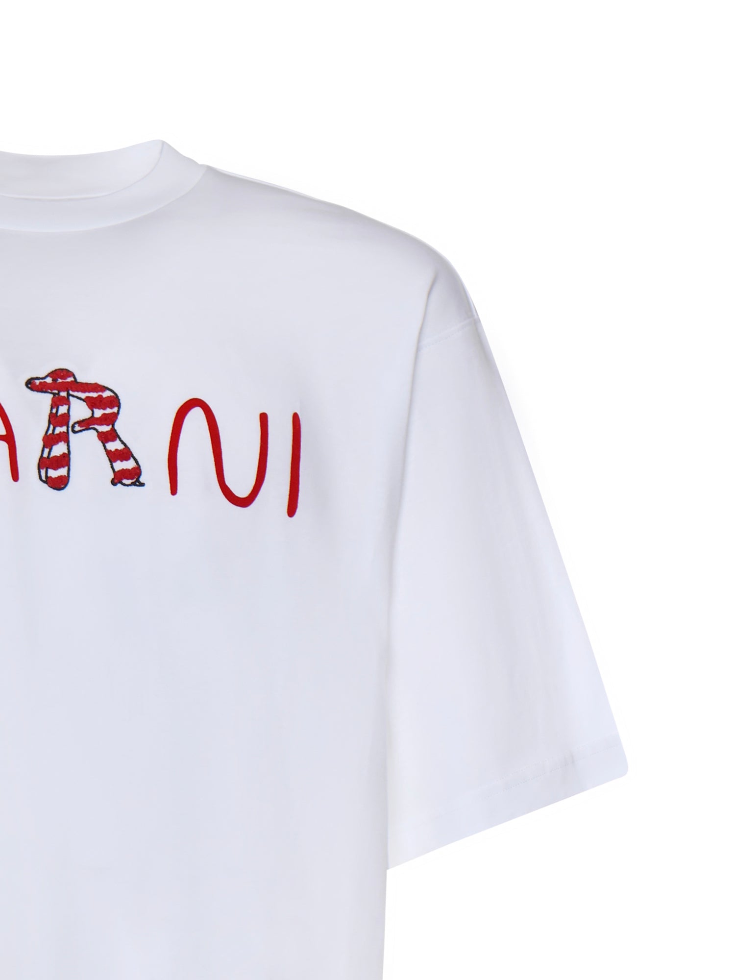 T-shirt in cotone con logo HUMU0223S2 USCY86LOW01 MARNI 