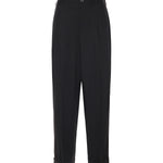 Pantaloni plissettati in fresco lana PUMU0332U0 UTW83900N99 MARNI 