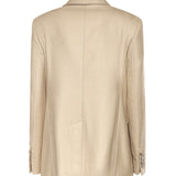 Blazer monopetto in canvas di lana e seta 2611041111600 002 MAX MARA 