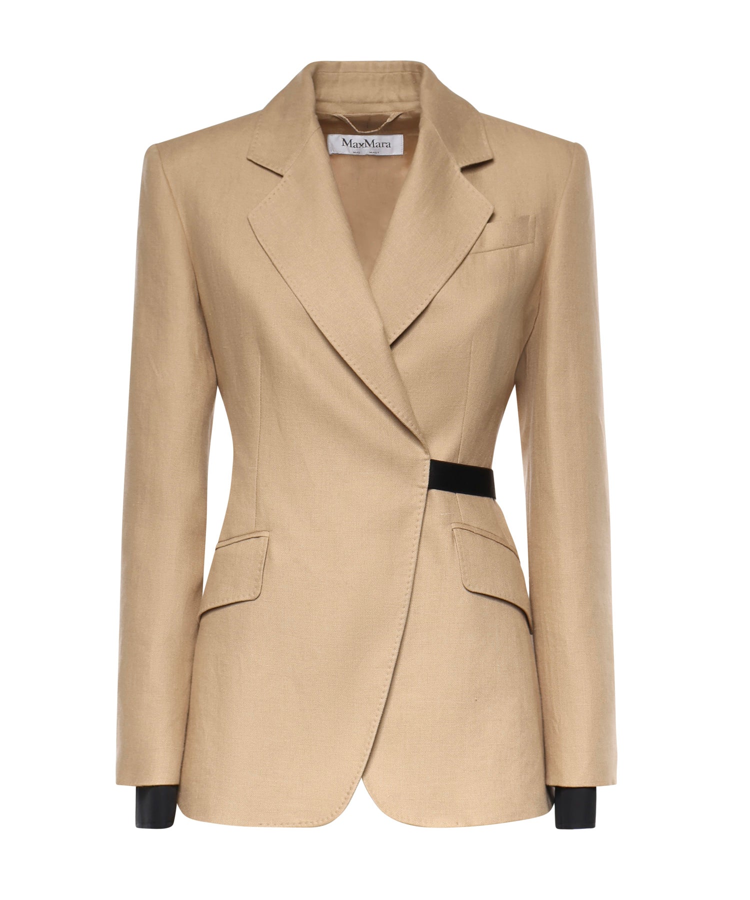 Blazer doppiopetto in natté di puro lino 2611041533600 003 MAX MARA 