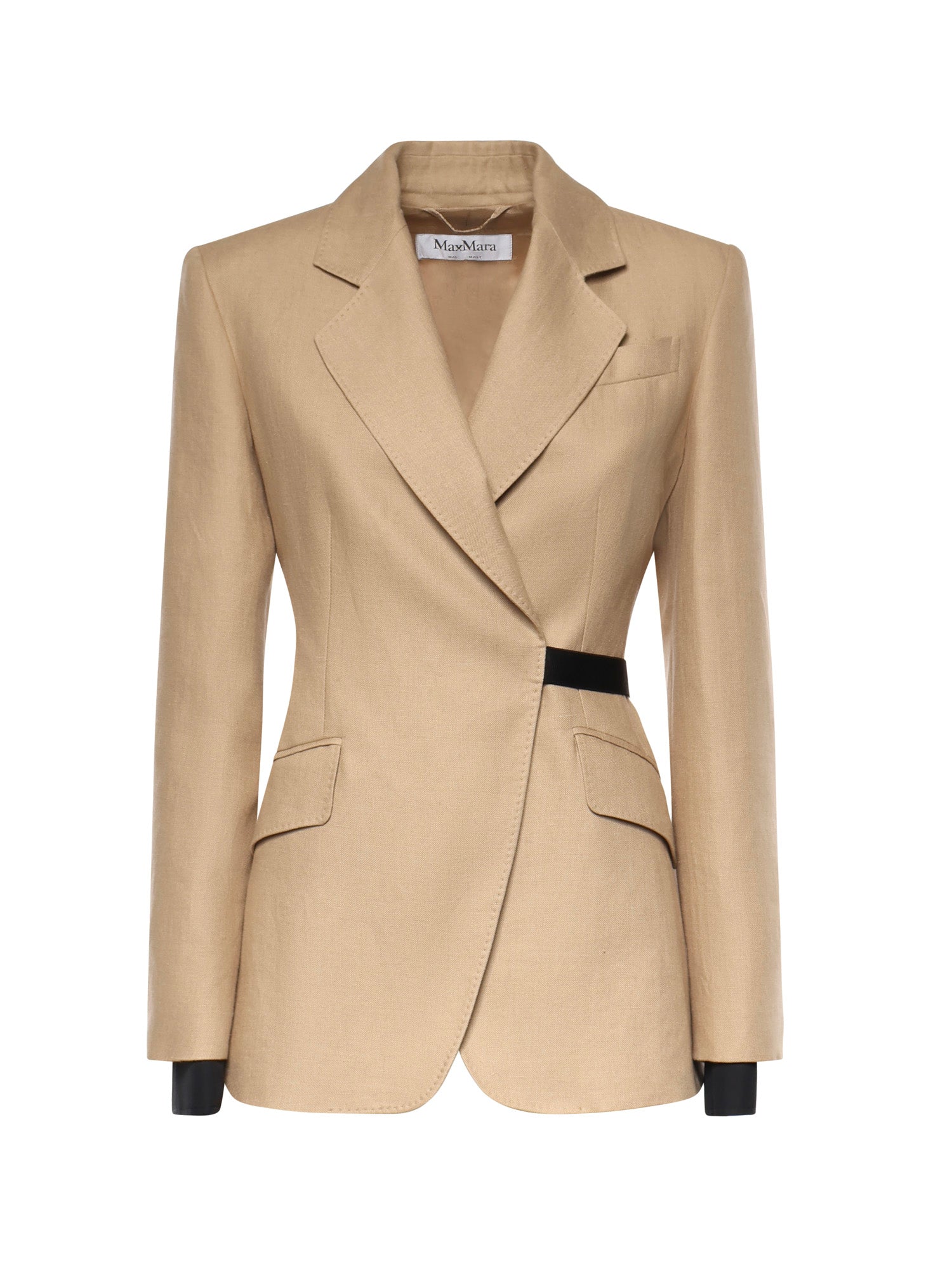 Blazer doppiopetto in natté di puro lino 2611041533600 003 MAX MARA 