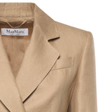 Blazer doppiopetto in natté di puro lino 2611041533600 003 MAX MARA 