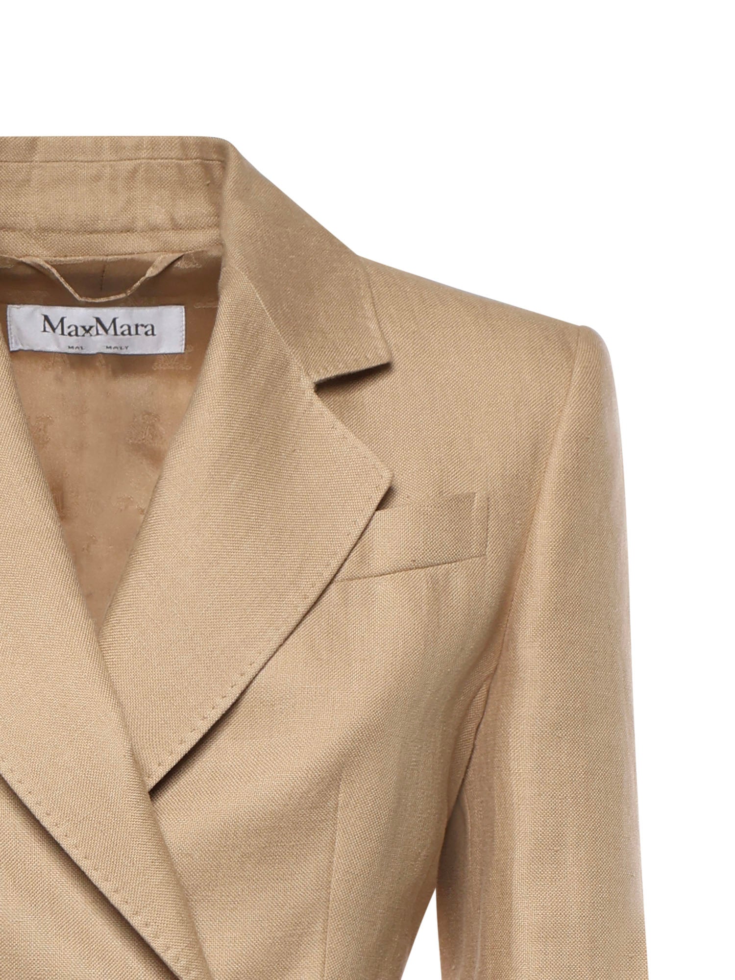 Blazer doppiopetto in natté di puro lino 2611041533600 003 MAX MARA 
