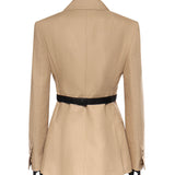 Blazer doppiopetto in natté di puro lino 2611041533600 003 MAX MARA 