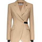 Blazer doppiopetto in natté di puro lino 2611041533600 003 MAX MARA 