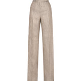 Pantalone in batavia di lino Chevron 2611131012600 002 MAX MARA 