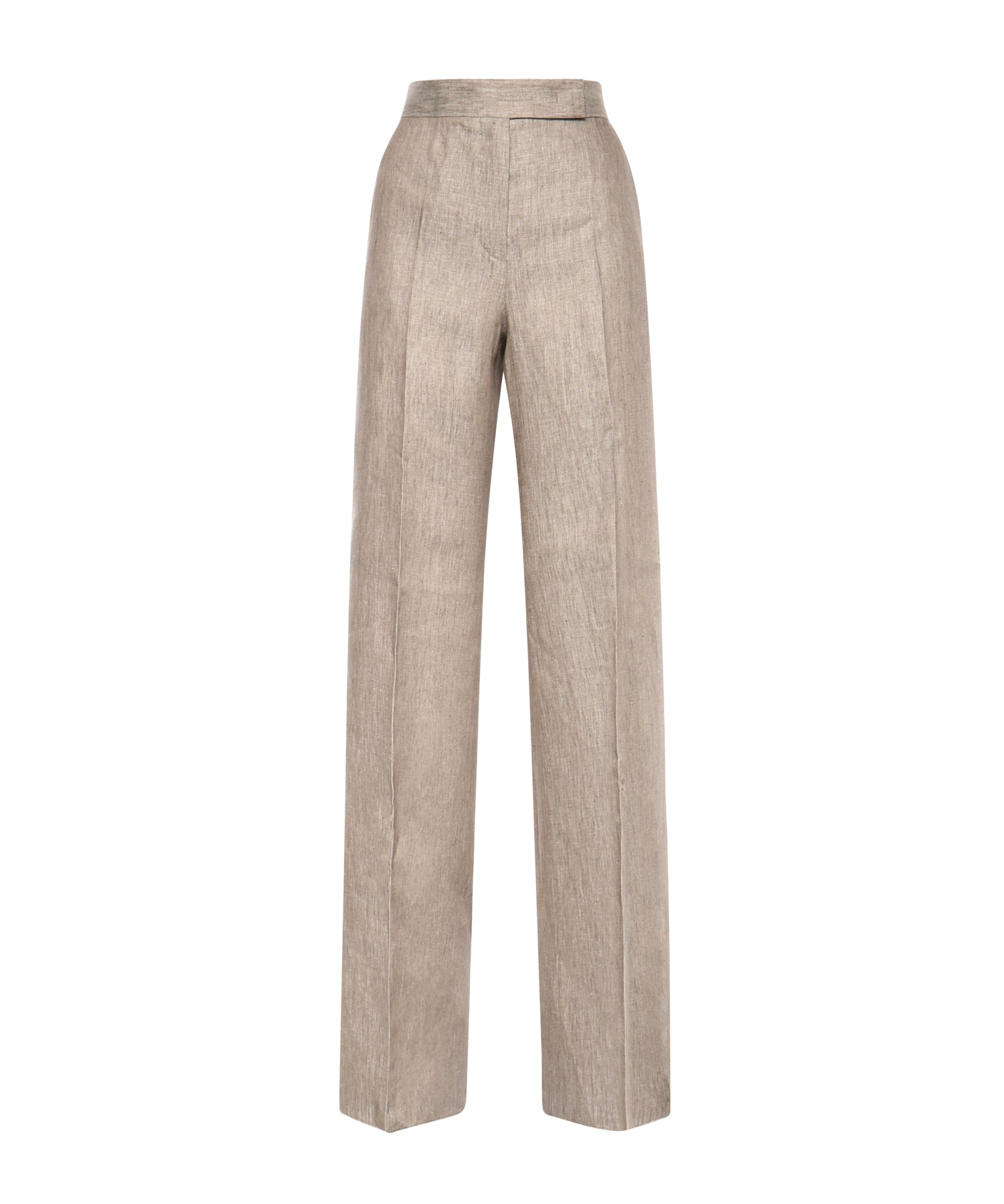 Pantalone in batavia di lino Chevron 2611131012600 002 MAX MARA 