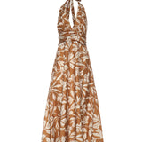 Abito lungo in popeline stampato 2611221042600 001 MAX MARA 