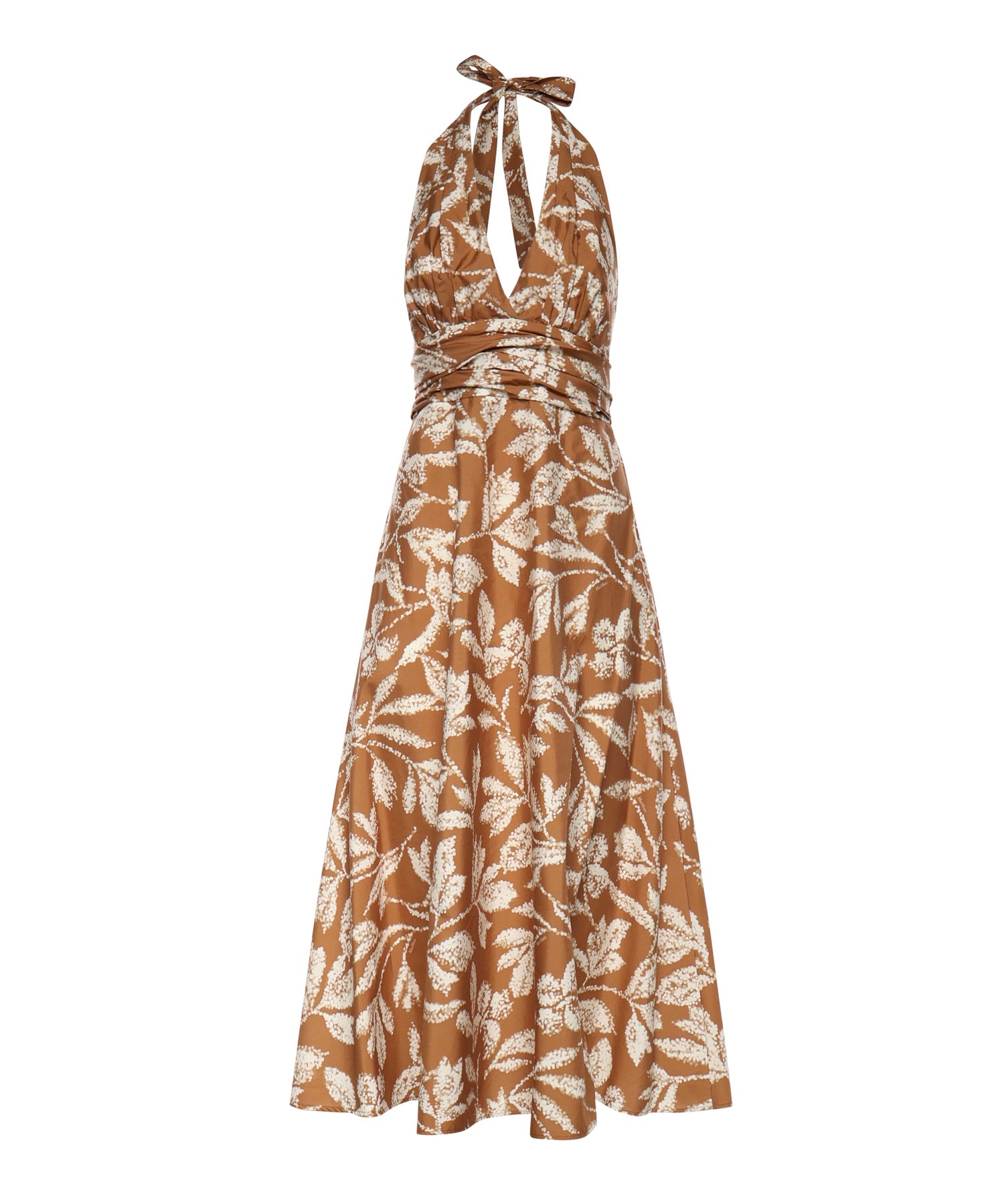 Abito lungo in popeline stampato 2611221042600 001 MAX MARA 