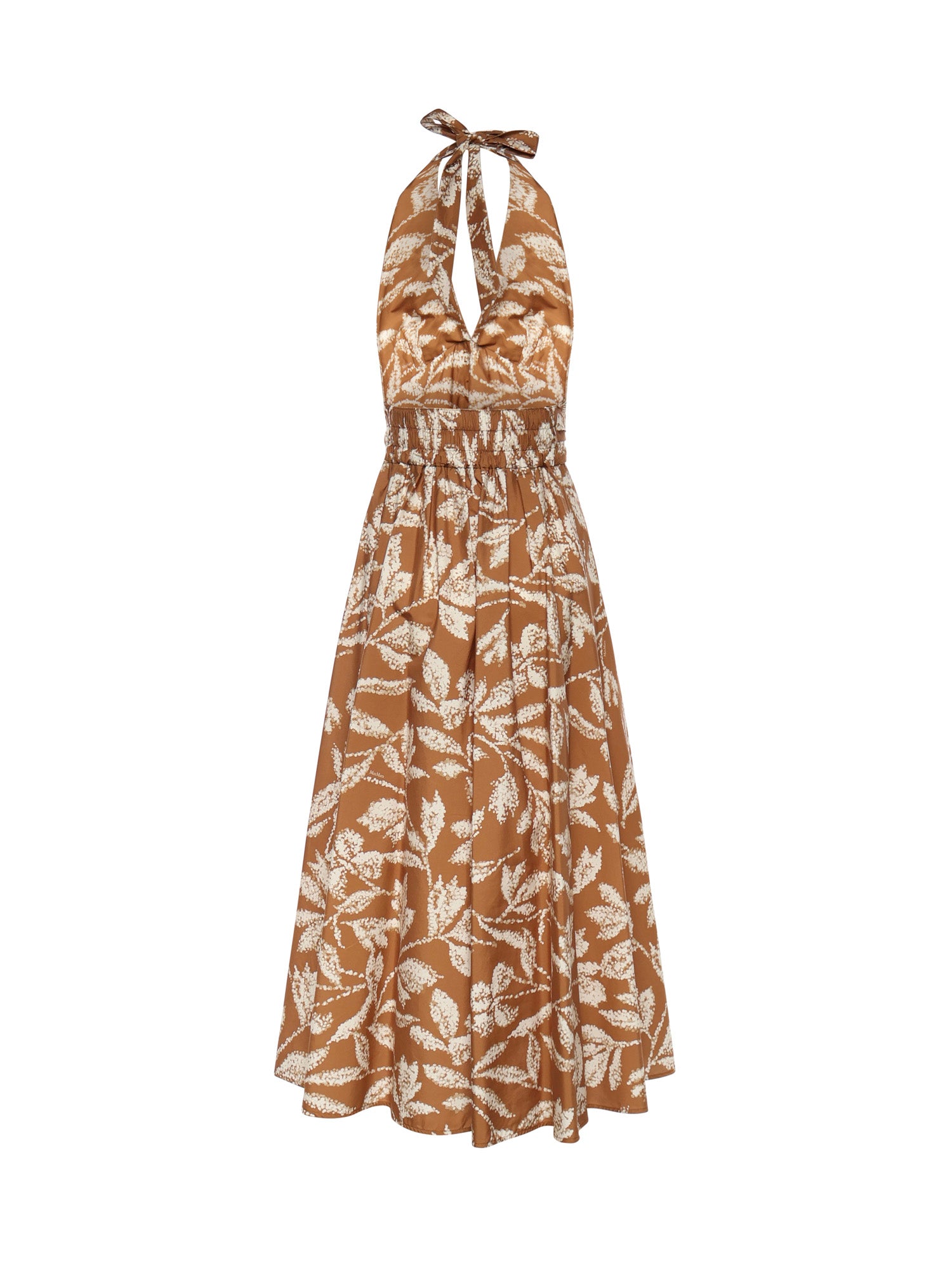 Abito lungo in popeline stampato 2611221042600 001 MAX MARA 