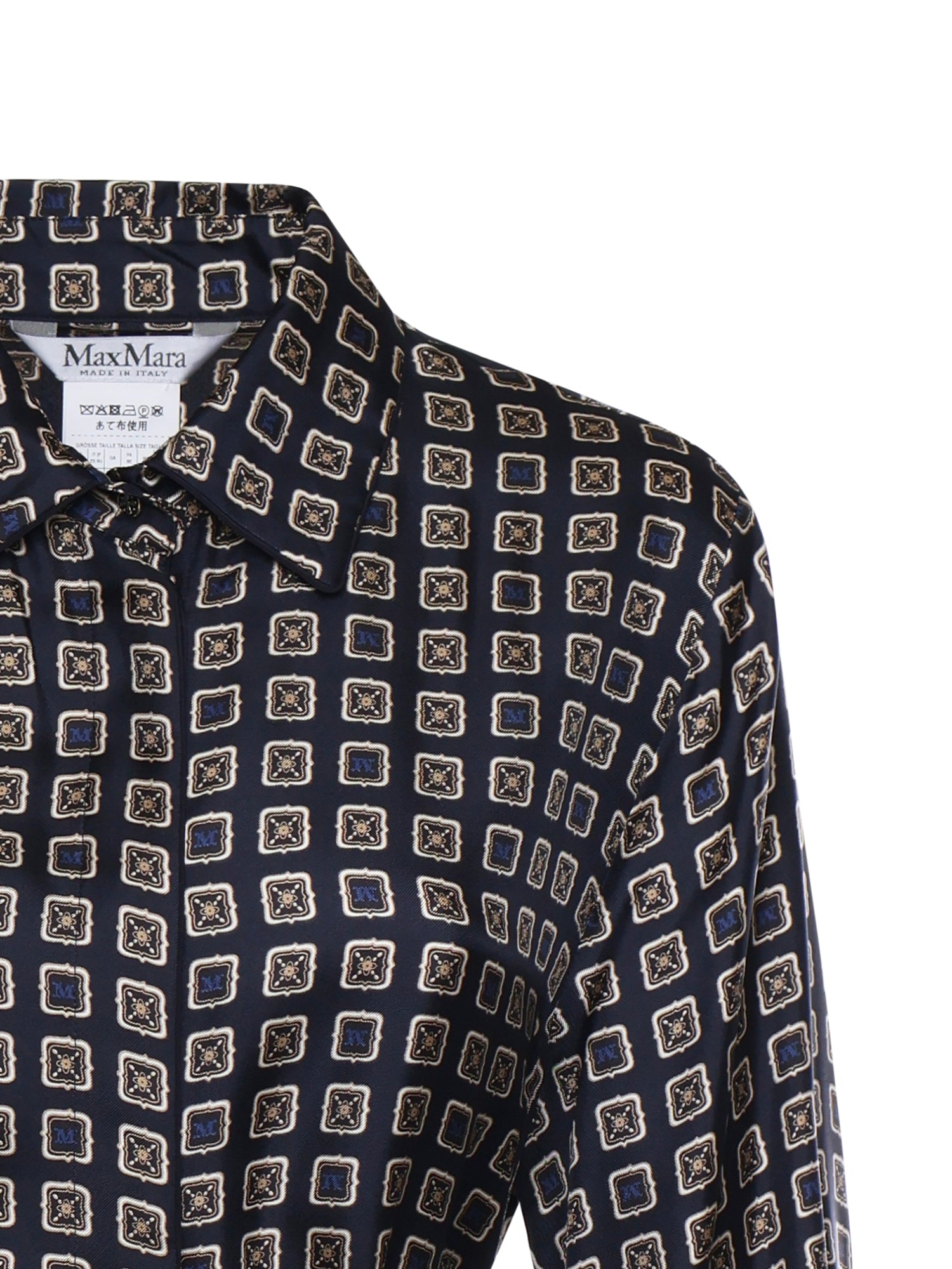 Abito chemisier in seta stampata 2611221151600 002 MAX MARA 