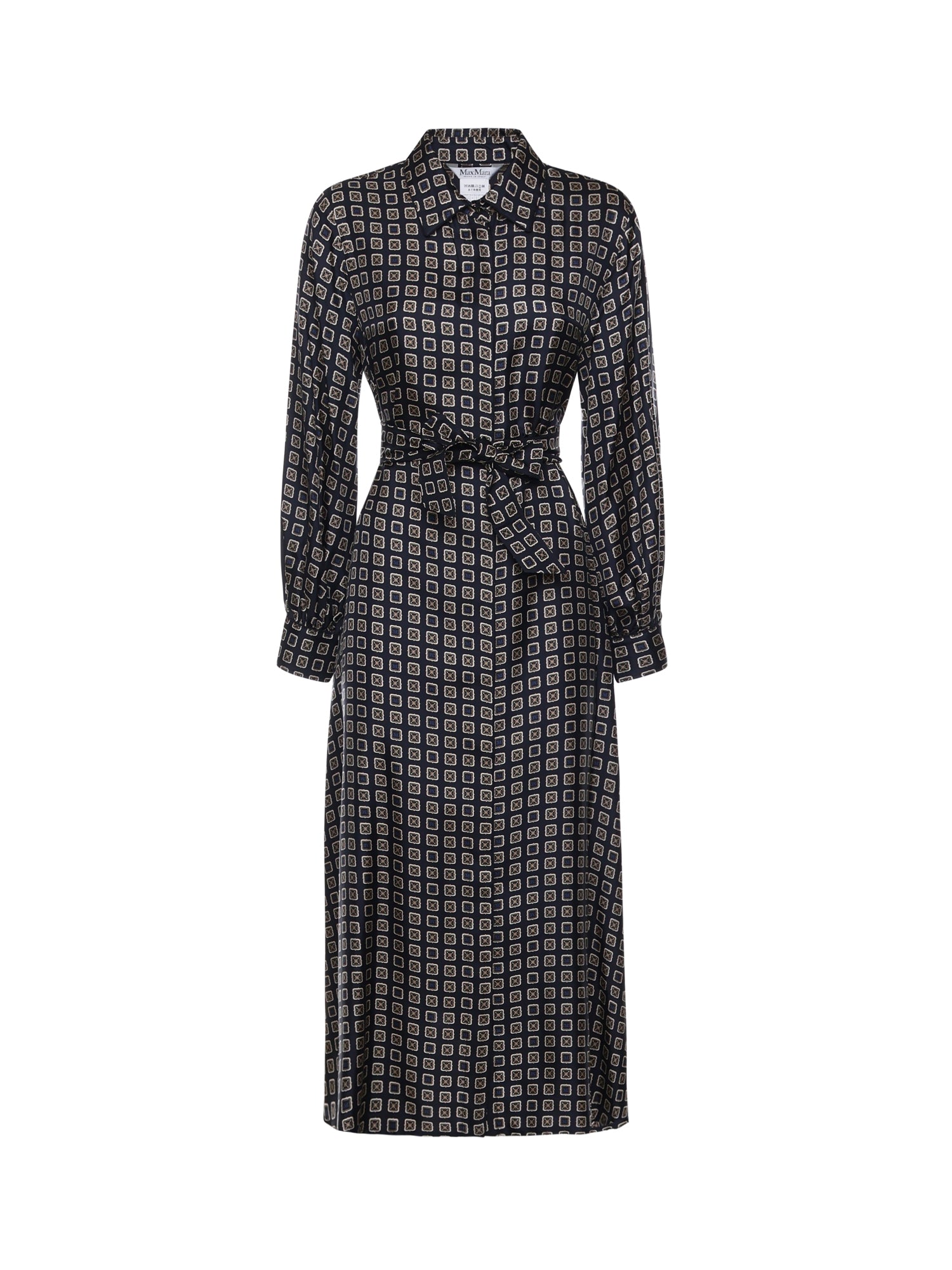 Abito chemisier in seta stampata 2611221151600 002 MAX MARA 