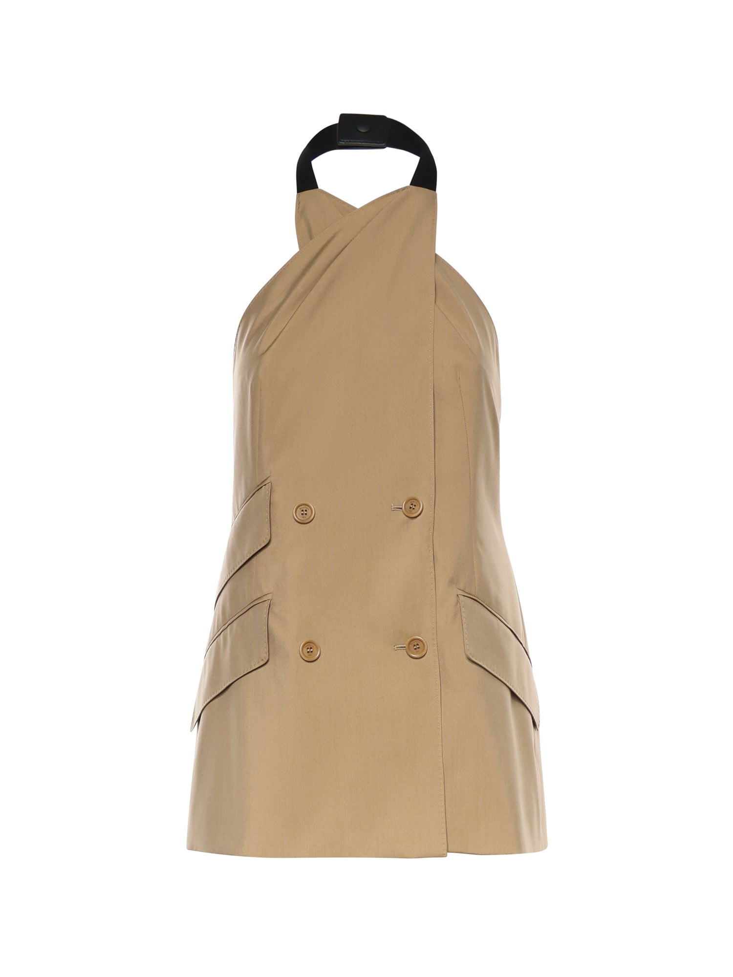 Giacca smanicata in popeline di lana e seta 2611281143600 007 MAX MARA 