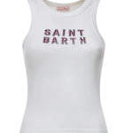 Tank top in cotone con logo AAD001 08543L MC2 SAINT BARTH 