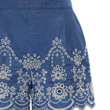 Short Amani in chambray con ricamo AMN0001 00473L MC2 SAINT BARTH 