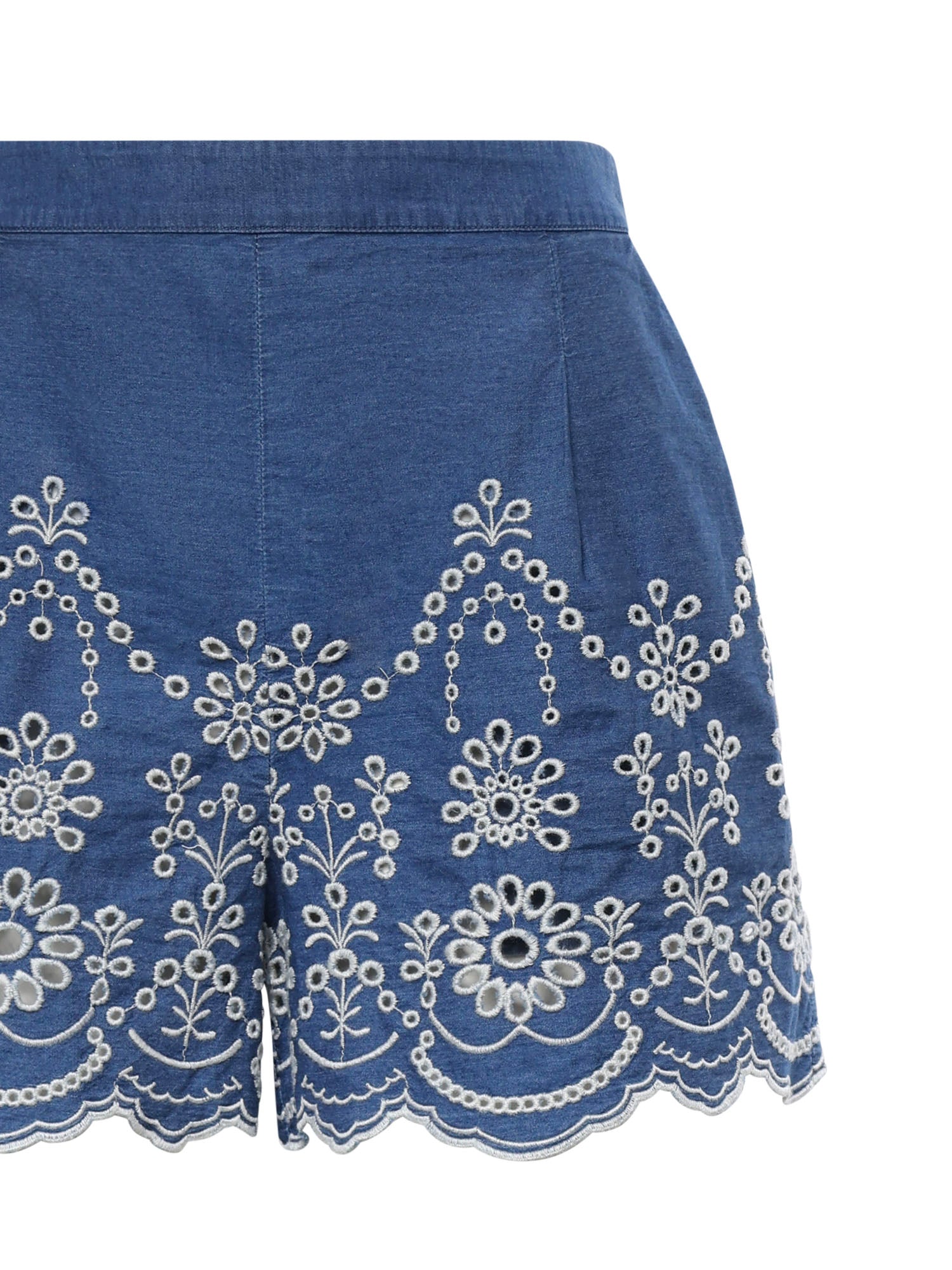 Short Amani in chambray con ricamo AMN0001 00473L MC2 SAINT BARTH 
