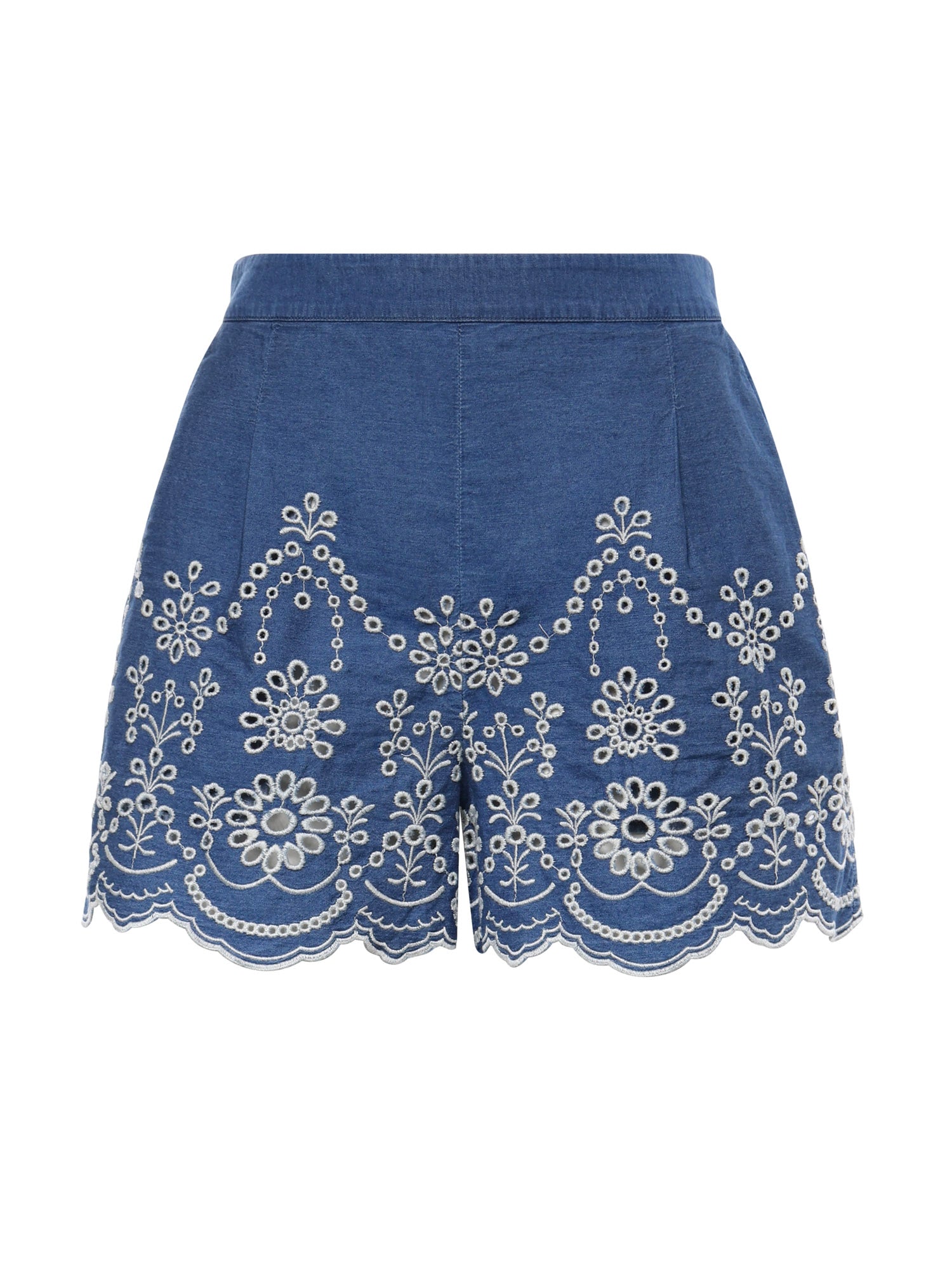 Short Amani in chambray con ricamo AMN0001 00473L MC2 SAINT BARTH 