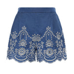 Short Amani in chambray con ricamo AMN0001 00473L MC2 SAINT BARTH 