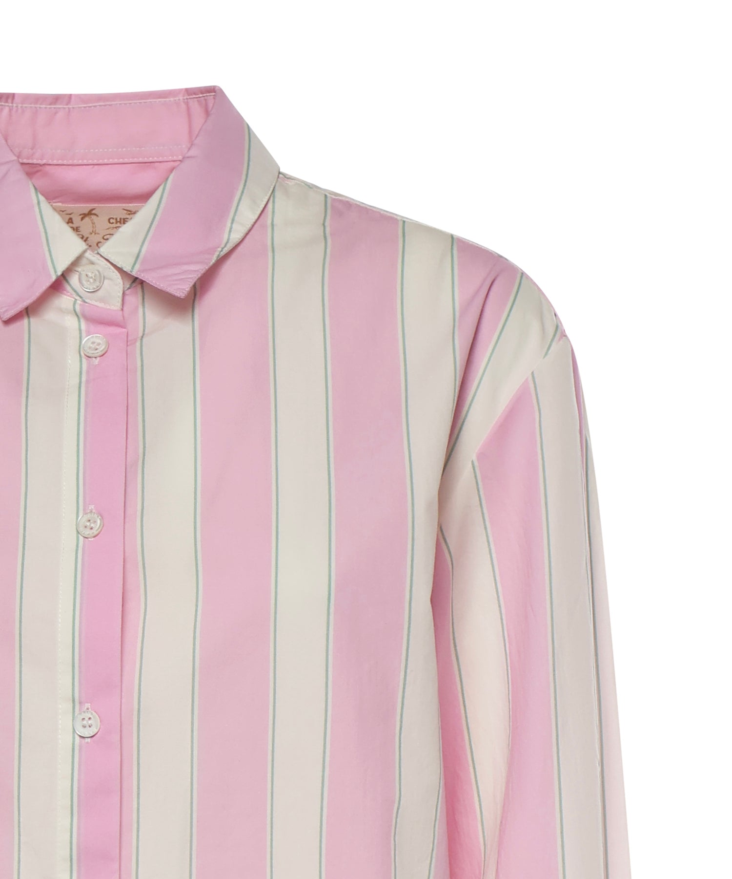 Camicia in cotone a righe con ricamo BRIG001 00897L MC2 SAINT BARTH 