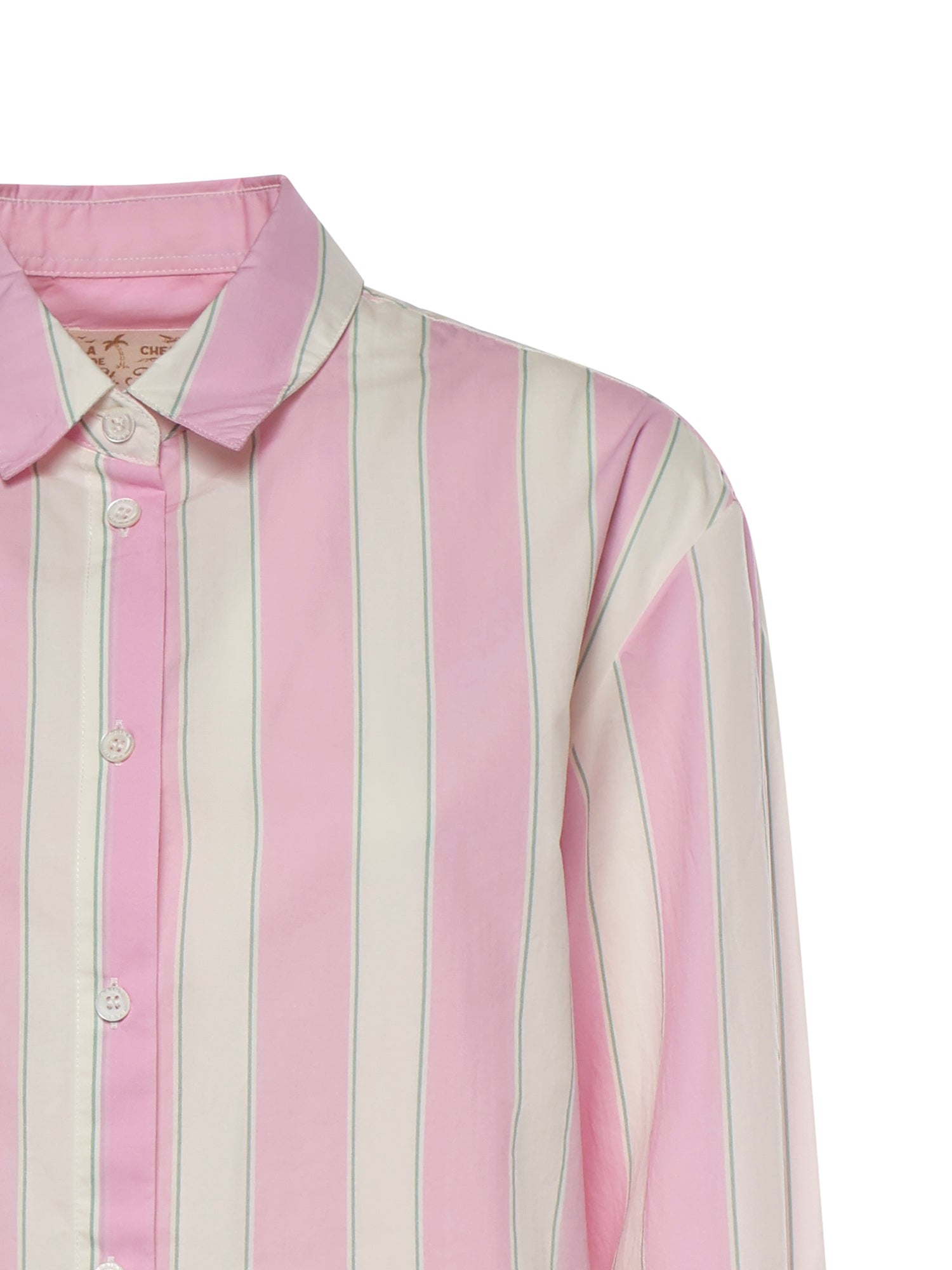 Camicia in cotone a righe con ricamo BRIG001 00897L MC2 SAINT BARTH 