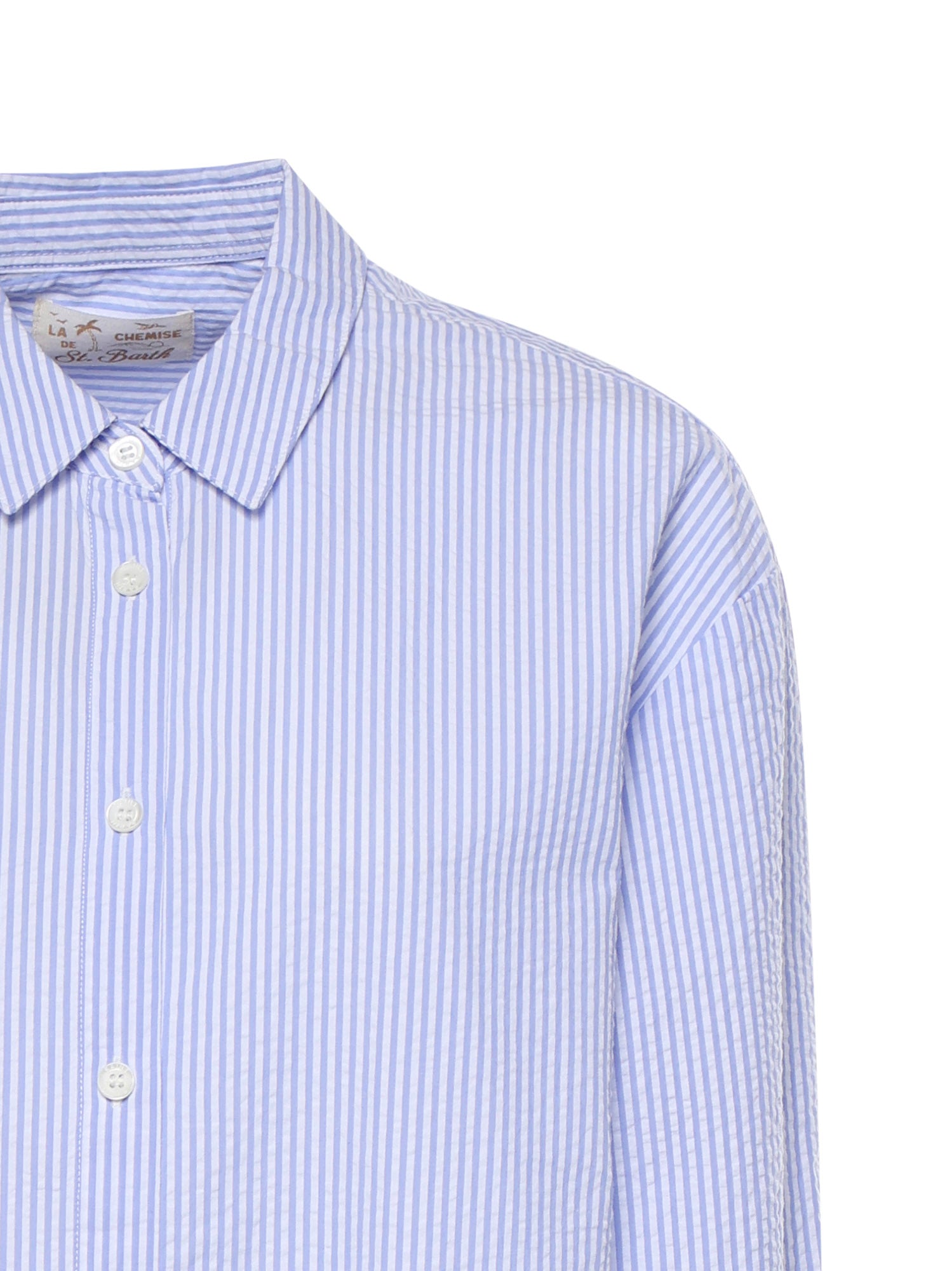 Camicia in cotone a righe con ricamo BRIG001 01374L MC2 SAINT BARTH 