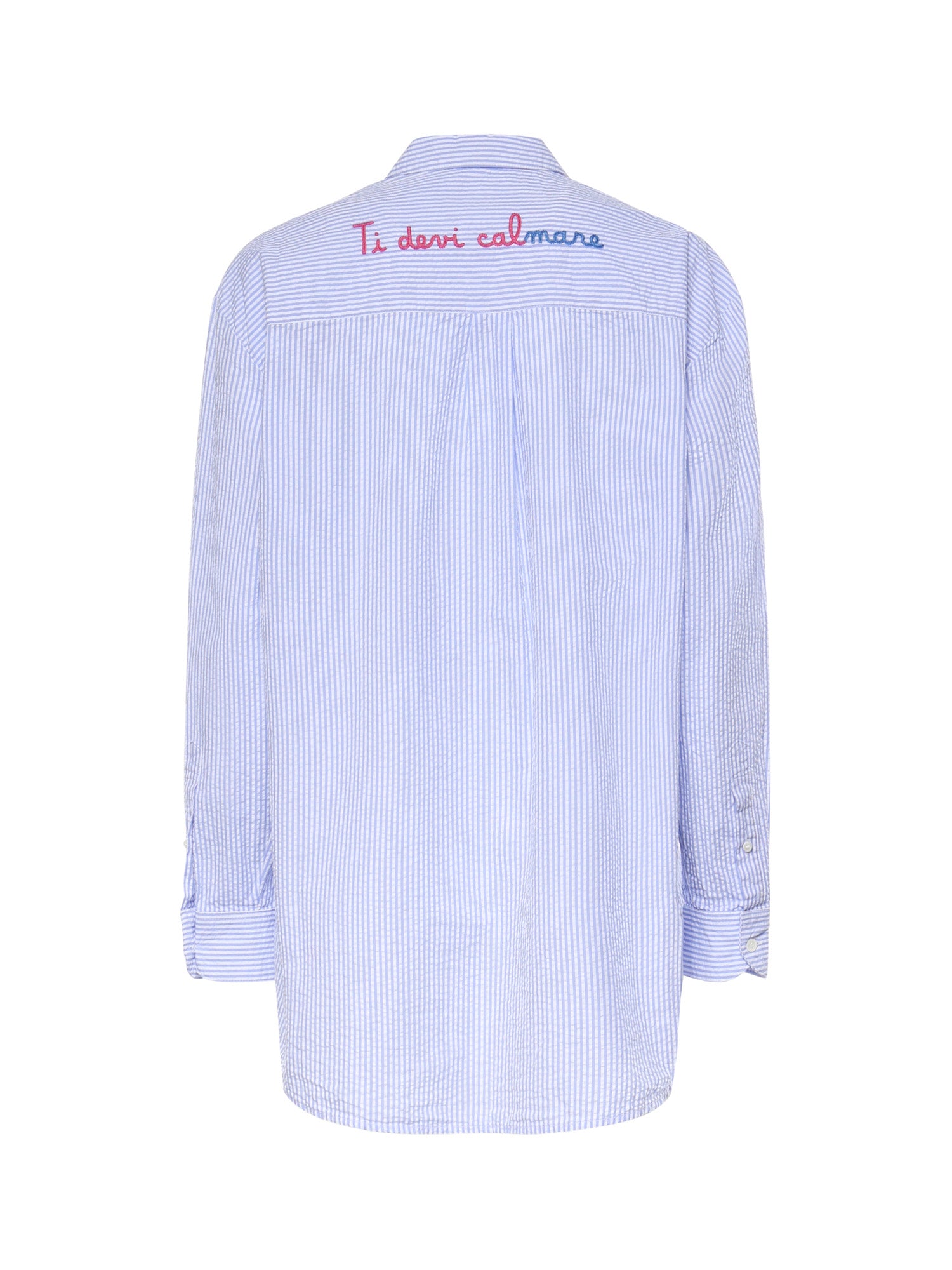 Camicia in cotone a righe con ricamo BRIG001 01374L MC2 SAINT BARTH 