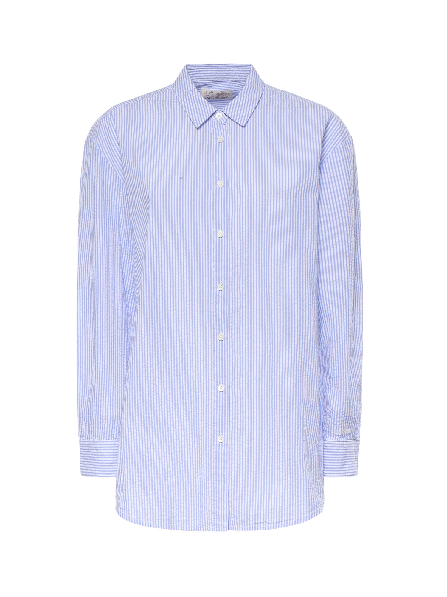 Camicia in cotone a righe con ricamo BRIG001 01374L MC2 SAINT BARTH 