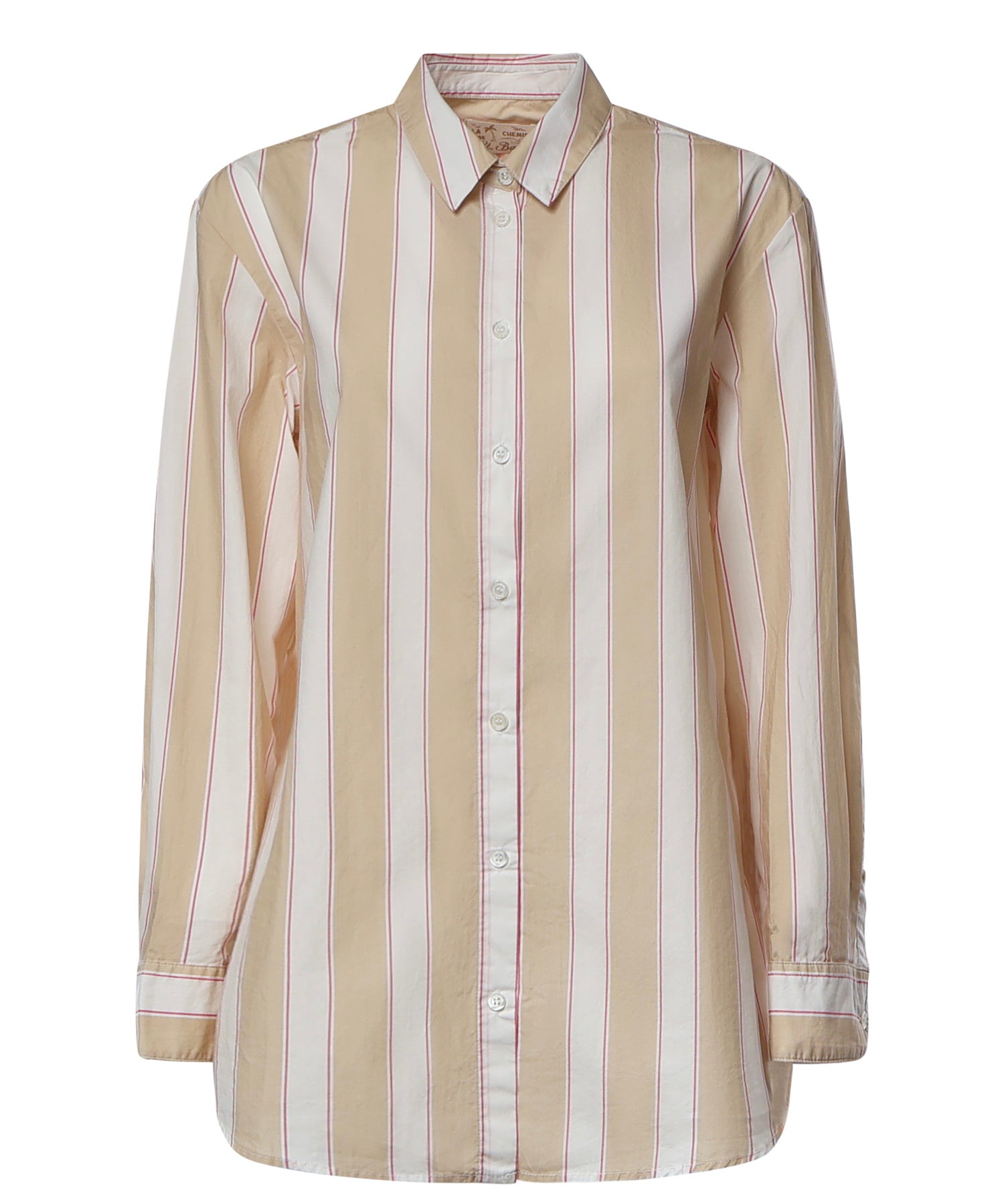 Camicia in cotone a righe con ricamo BRIG001 01417L MC2 SAINT BARTH 