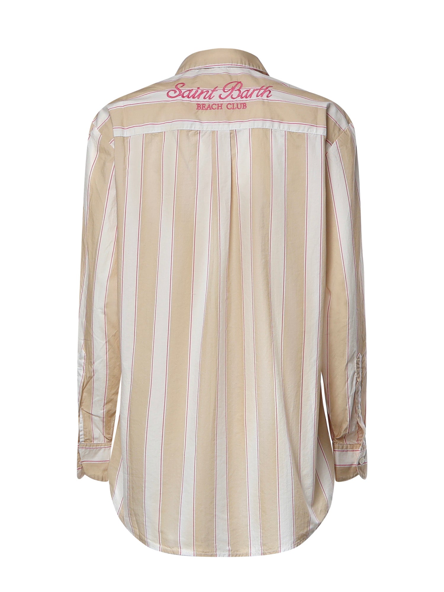 Camicia in cotone a righe con ricamo BRIG001 01417L MC2 SAINT BARTH 
