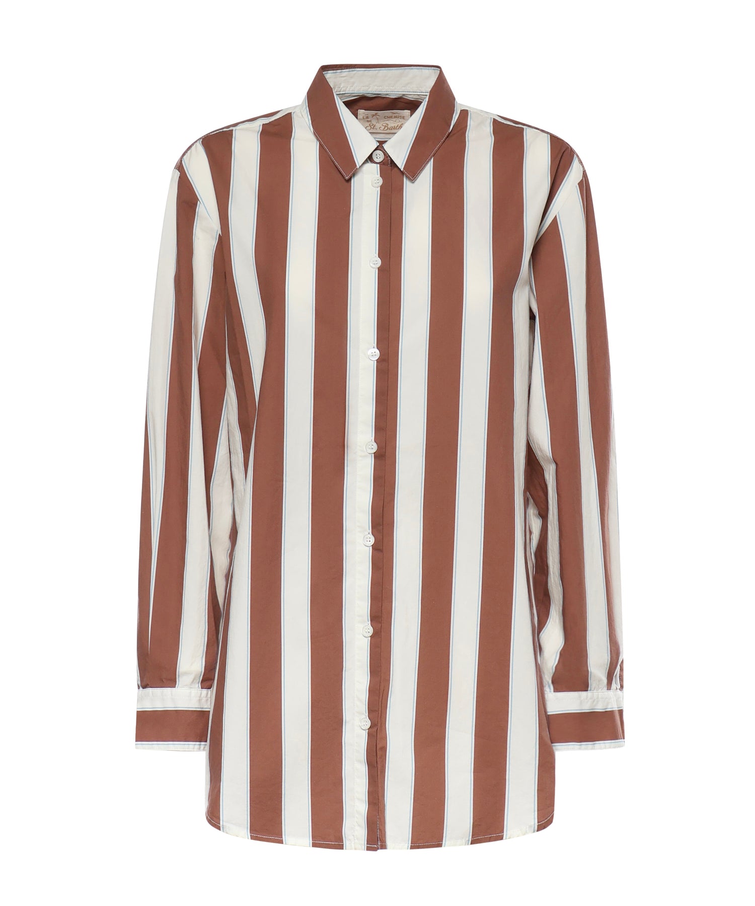 Camicia in cotone a righe con ricamo BRIG001 01418L MC2 SAINT BARTH 