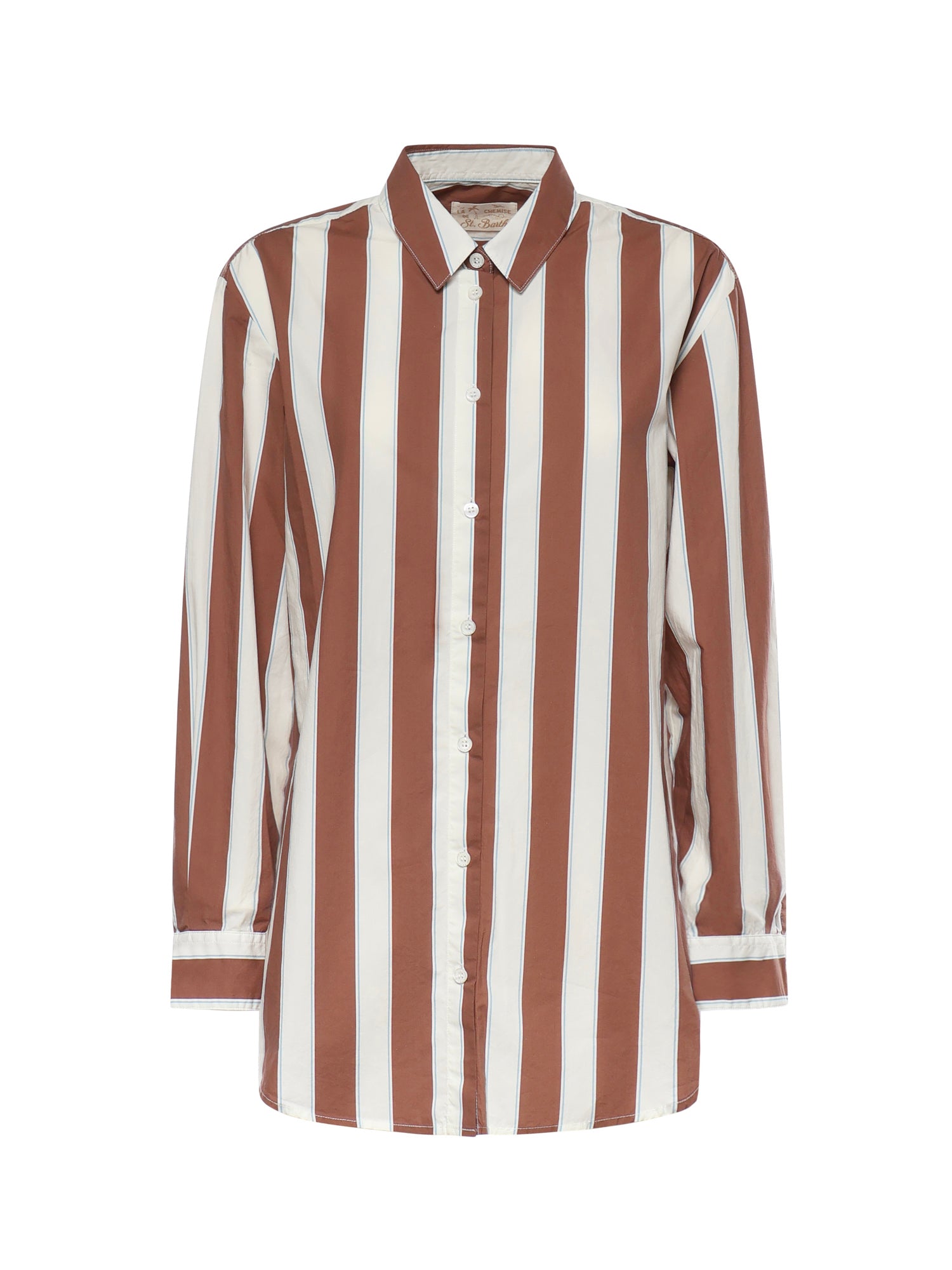 Camicia in cotone a righe con ricamo BRIG001 01418L MC2 SAINT BARTH 