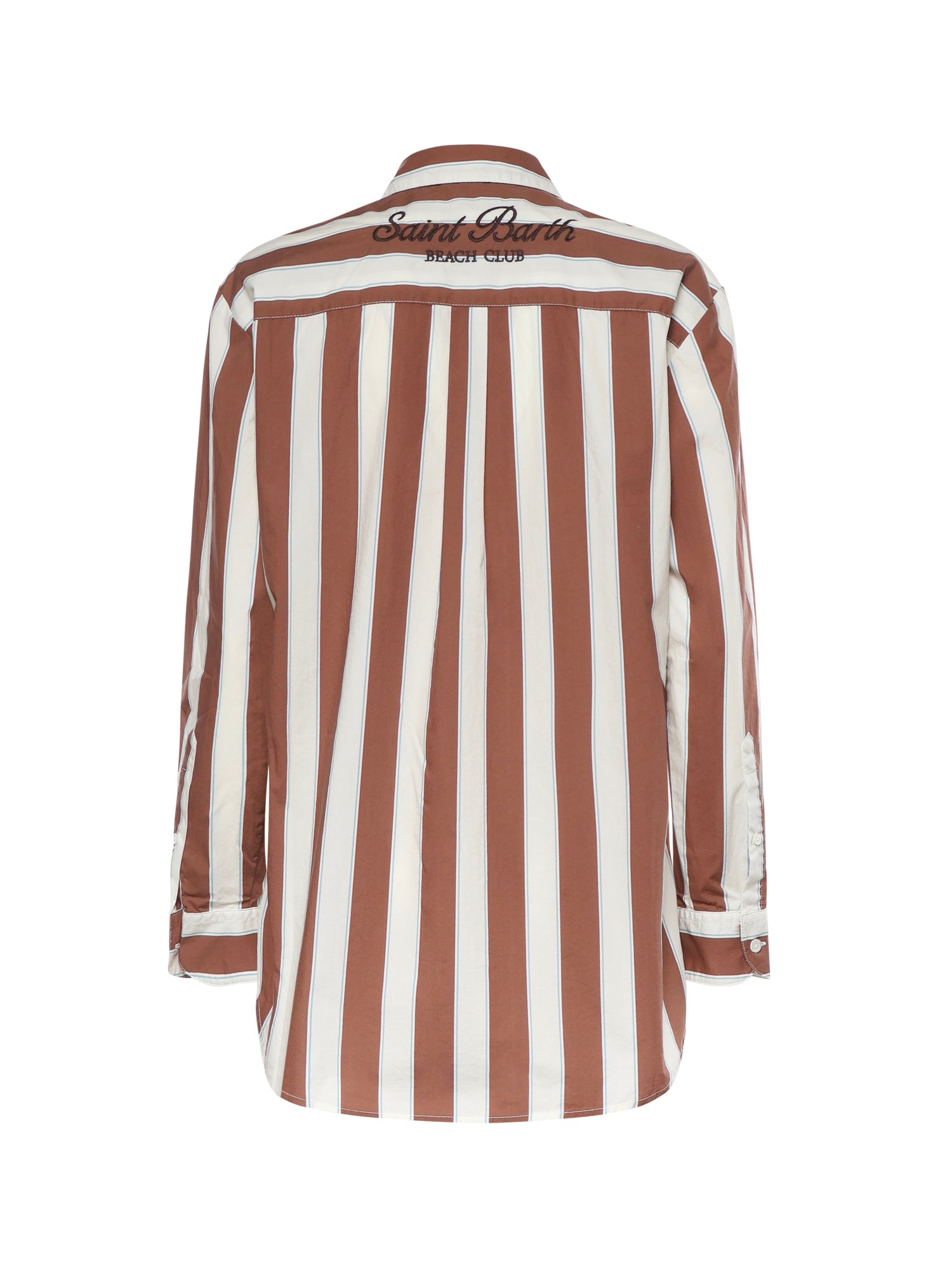 Camicia in cotone a righe con ricamo BRIG001 01418L MC2 SAINT BARTH 