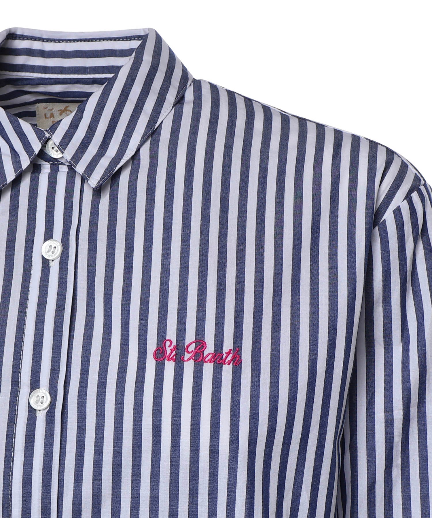 Camicia Brigitte a righe con stampa Labubu in popeline BRIG005 01929L MC2 SAINT BARTH 