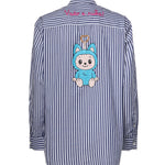 Camicia Brigitte a righe con stampa Labubu in popeline BRIG005 01929L MC2 SAINT BARTH 