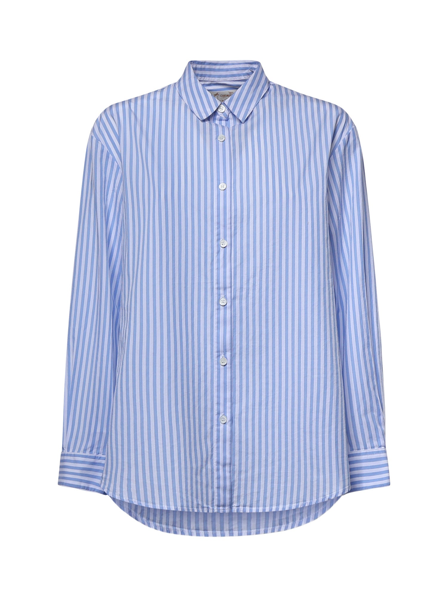 Camicia Brigitte a righe con stampa Snoopy in popeline BRIG005 01934L MC2 SAINT BARTH 