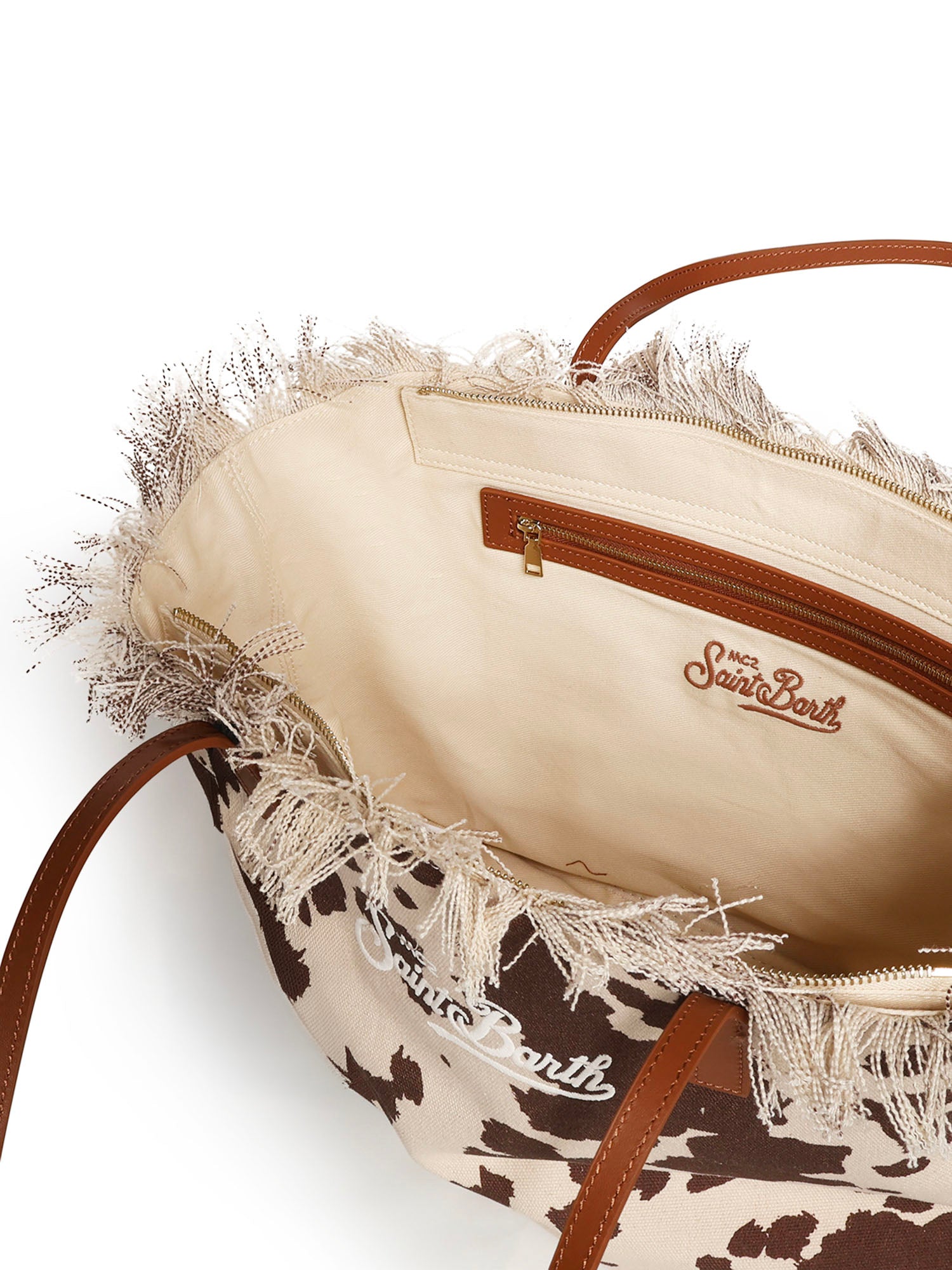 Borsa City in canvas con stampa CBF0001 01750L MC2 SAINT BARTH 
