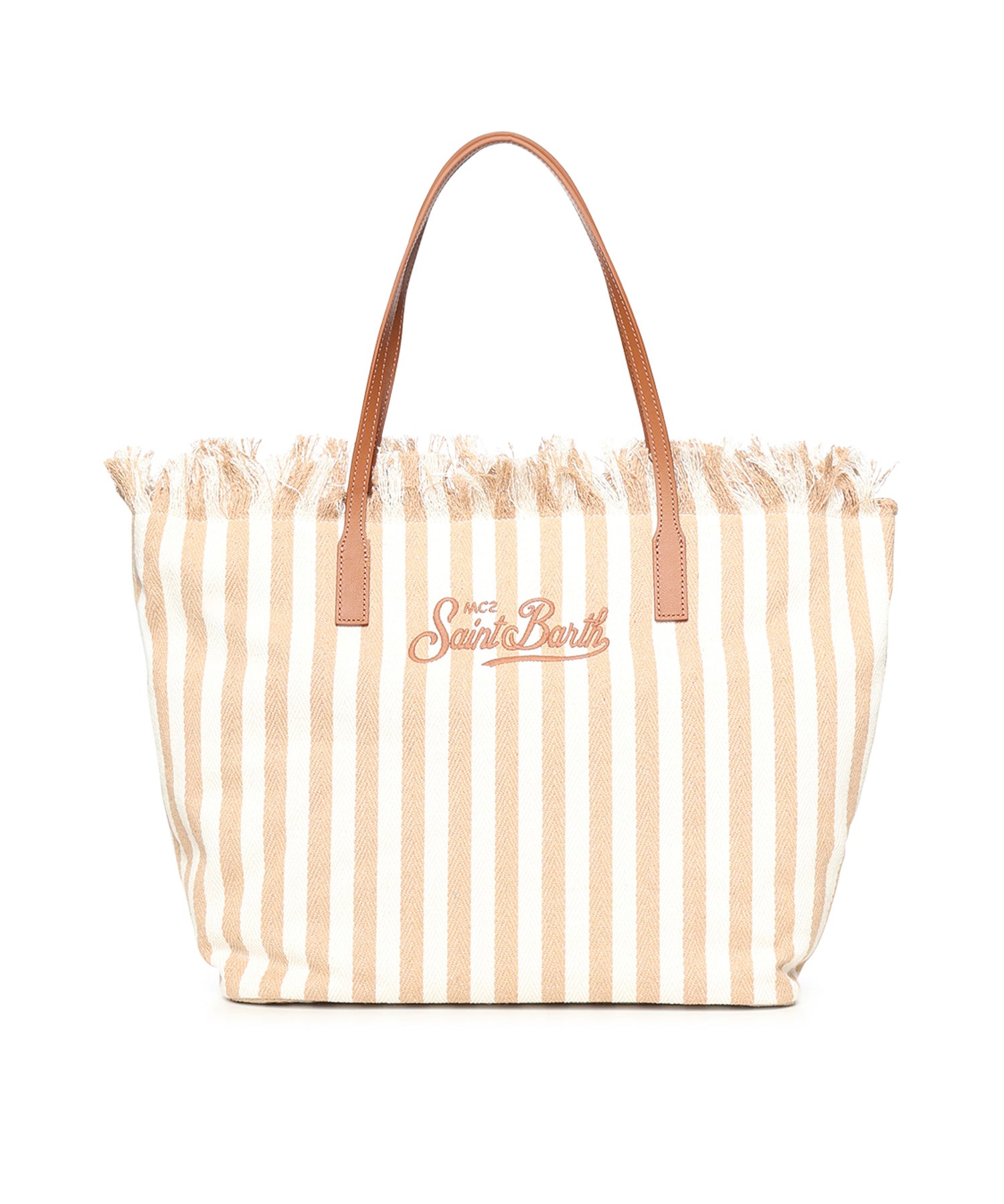 Borsa City in canvas a righe CBF0001 01763L MC2 SAINT BARTH 